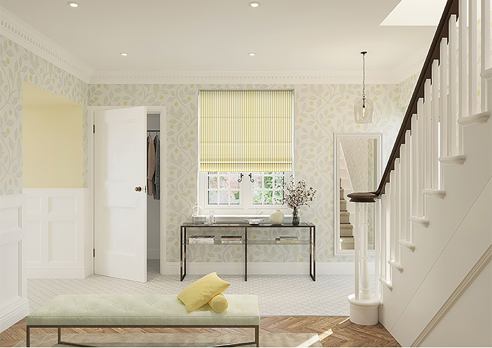 Lace Stripes, Saffron - Motorised Roman Blind - Image 8